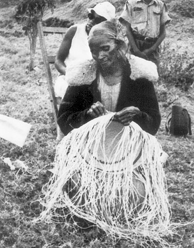 Produktion af beholder (kiondo) Kiondo